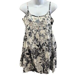 Chaudry KC Dress Womens Medium Sequin Mini Babydoll Bubble Hem Cottage Boho NWT